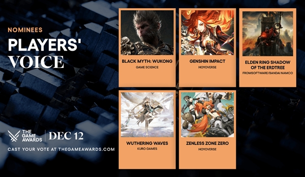 TGA玩家之声投票第三轮：5款游戏入围4款是国产